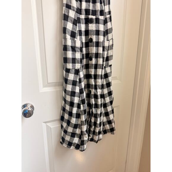 Reformation Hattie Off Shoulder Linen Midi Dress‎ US 0 Gingham Europe Vacation - Picture 6 of 9